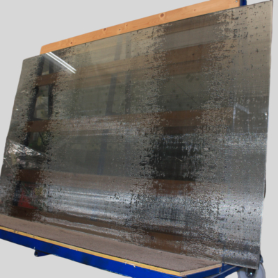 Kaca Warna Berwarna Laminated Wire Mesh Untuk Fasad Bangunan