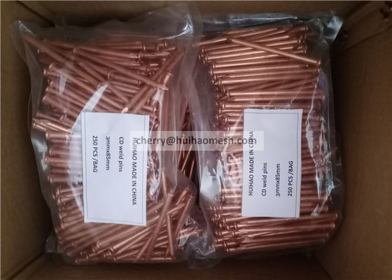 Kapasitor baja berlapis tembaga Pins las pembuangan 3x65mm Untuk isolasi Menempel pada berbagai logam