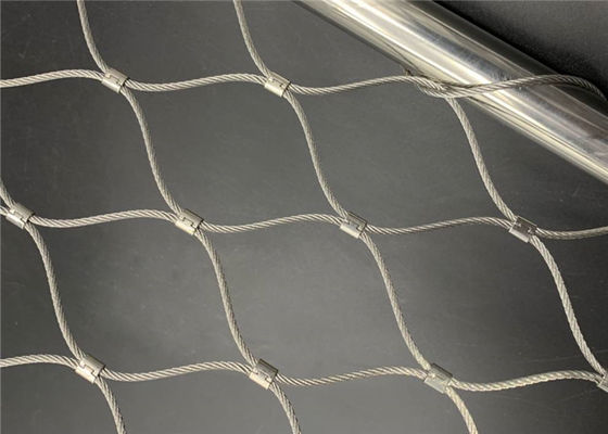 Jaring Tali Ferrule Baja Tahan Karat 2.5mm Kuat Dan Fleksibel Untuk Dinding Hijau Fasad Bangunan