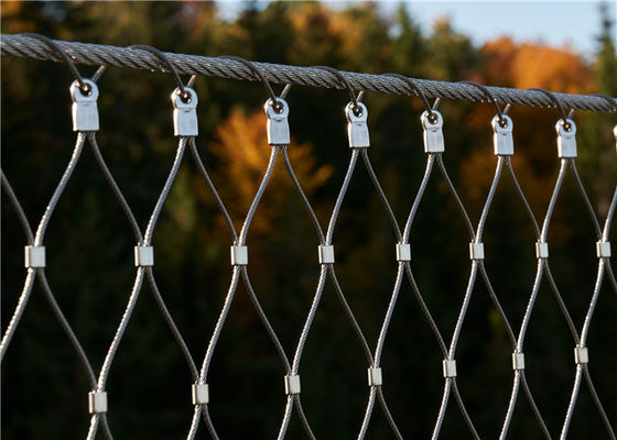 Jaring Jala Tali Baja Tahan Karat 3.0mm untuk Pencegahan Jatuh yang Digunakan untuk Pengisian Pagar Pengaman