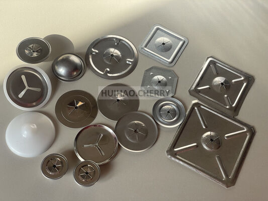 Ring pengunci sendiri tahan korosi 1-1/4" 316 Stainless Steel Square Lock Washer Untuk Insulasi Rockwool