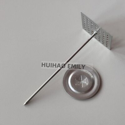 Pin Isolasi Rockwool Dasar Berlubang 50mm Dengan Washer Tutup Kubah