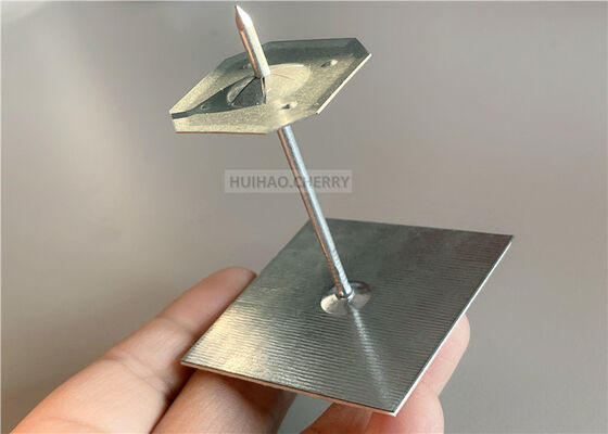 63.5mm Galvanized Steel Self Stick Isolation Pins Untuk Menginstal Panel Isolasi busa