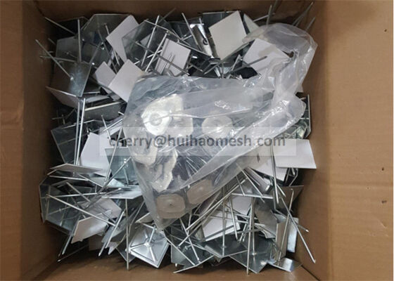 Pin dan Washer Insulasi Dinding atau Langit-Langit Baja Lapis Seng (Panjang 63mm) Dengan Perekat (Lengket) di Bagian Bawah