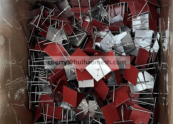 Pin dan Washer Insulasi Dinding atau Langit-Langit Baja Lapis Seng (Panjang 63mm) Dengan Perekat (Lengket) di Bagian Bawah