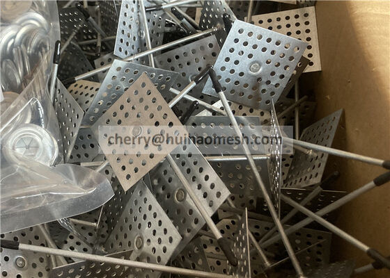 Pengikat Isolasi Rockwool Gantungan Isolasi Berlubang 12 Gauge Dengan Washer Self Locking