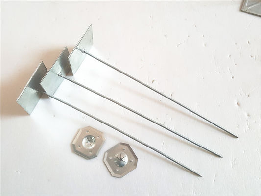 Galvanized Steel Self Adhesive Isolation Pins 220mm Dengan Washer Self Locking Untuk Lembar Isolasi