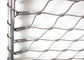 Fleksibel X-cenderung Ferruled Stainless Steel Wire Rope Mesh Untuk Balustrade Balkon