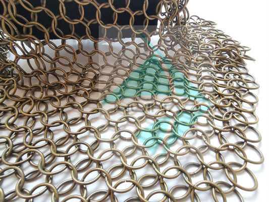 2mm 20mm Metal Ring Mesh Partisi Curtain Drapery Dekorasi