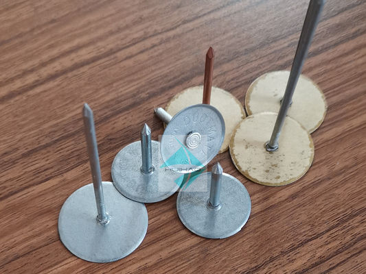 Pin Las Baja 12-Gauge 38mm Kepala Cangkir Logam untuk Saluran Udara Sistem HVAC