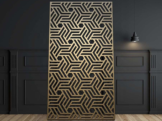 Panel Jaring Aluminium Potong Laser 1220x3050mm untuk Pagar Eksterior