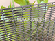 Penutup Dinding Desain 1.5mm Arsitektur Tenunan Wire Mesh Pvdf Warna Hitam Aluminium