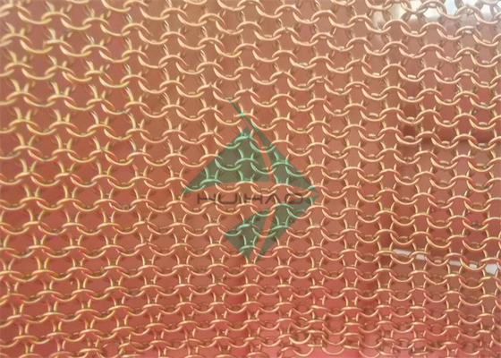 Kuningan / Warna Emas 3.81mm Ringmesh Chainmail Sebagai Tirai Tirai Untuk Dekorasi Interior