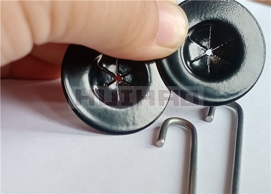 Klip Wire Mesh Panel Surya Logam Dengan Mesin Cuci Self Locking Hitam Dilapisi UV Tahan
