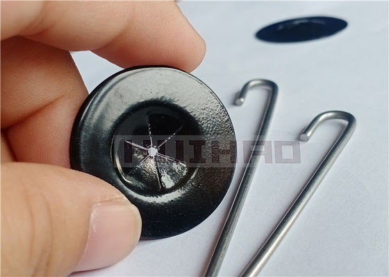 2.0x100mm Stainless Steel J Hooks Digunakan Dengan Mesin Cuci Self Lock Hitam Untuk Mengamankan Mesh Ke Panel Surya
