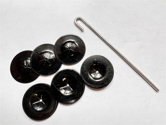 Panel Surya J Hook Persegi Mesin Cuci Baja Warna Hitam Untuk Penjaga Burung