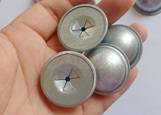 30mm Dome Cap Washers Baja Galvanis Digunakan Untuk Memasuki Pin Isolasi