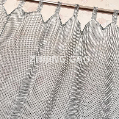 Ukuran cincin 7mm Perak Warna Tab Top Ring Mesh Curtain