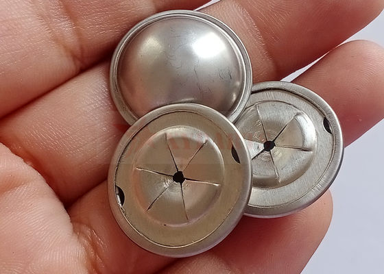 22mm baja tahan karat Self-Locking Dome Caps untuk Pin Isolasi