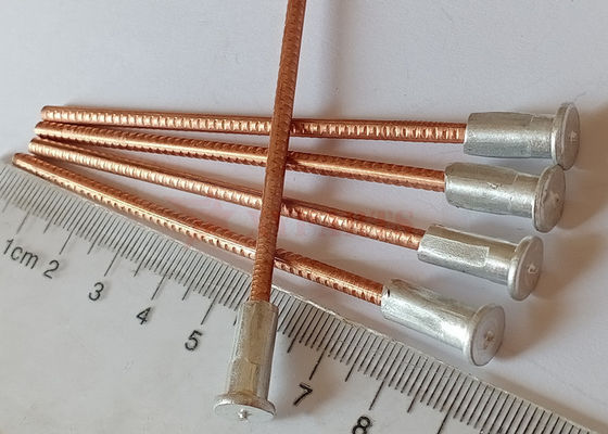 3x90mm Tembaga Lapisan Baja Bi-Metallic CD Pins Pengelasan Dengan Aluminium Solder Base