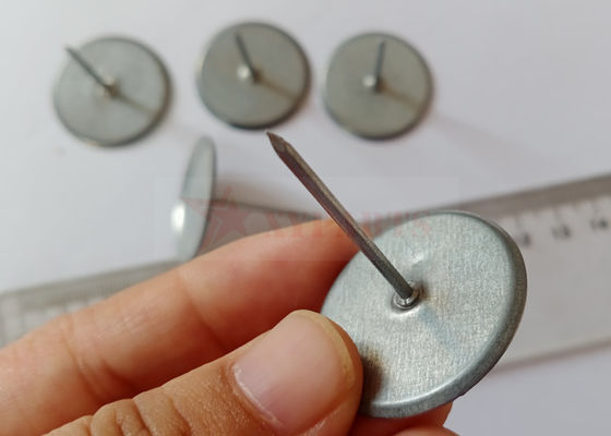 Galvanized Steel M1.8x30mm Duct Liner Pins Untuk Hvac Ductwork Insulation