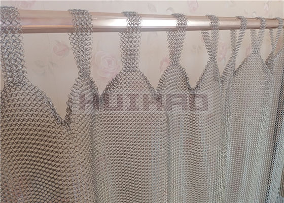 Stainless Steel Siap Menggantung Tirai Chainmail 0.8x7mm Untuk Dekorasi Arsitektur