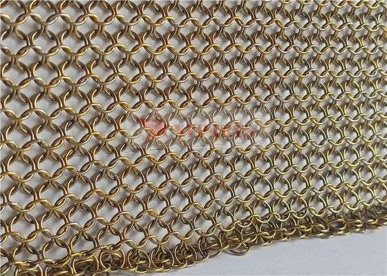 12mm Chainmail Wire Mesh Tirai Stainless Steel Untuk Desain Eksterior