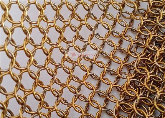0.8x7mm stainless steel ring mesh untuk penutupan malam dari pusat perbelanjaan