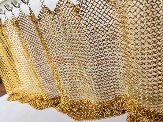 12mm Hanging Stainless Steel Chainmail Tirai Untuk Pelapis Dinding Eksterior