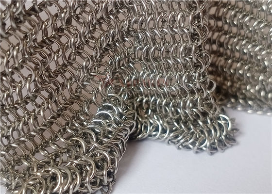 Rantai baja tahan karat Mail Metal Mesh Tirai 0.53x3.81mm Untuk Layar Penjaga Kebakaran