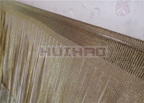 0.53x3.81mm Stainless Steel Metal Ring Mesh Kuningan Warna Untuk Tirai String