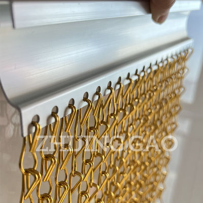 Lobby Partisi Aluminium Rantai Curtain Warna Perawatan