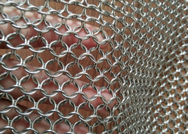 AISI 304 316 Metal Mesh Tirai Kawat 1.2mm 10mm Untuk Ruang Divider / Layar Matahari