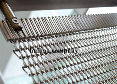 Rose Gold Transit Spiral Weave Wire Mesh Untuk Toko Drapery Divider W1.2m XL 3m