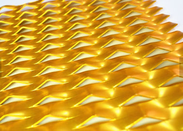 PVDF Galden Triangular Hole Aluminium Expanded Metal Mesh Untuk Penyerapan Suara