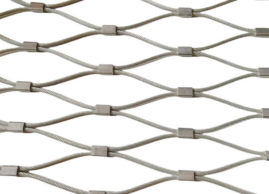 Fleksibel Stainless Steel Ferrule Tali Mesh Untuk Keamanan Zoo Mesh
