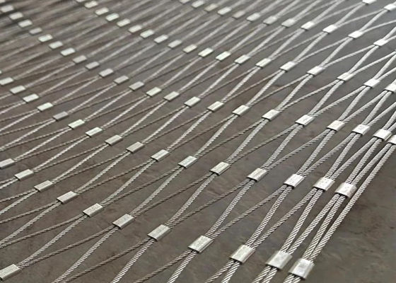 Inox 304 Fleksibel Woven Rope Mesh Untuk Pengendali Pengendali Keselamatan