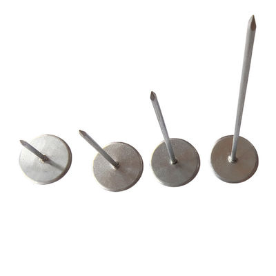 Galvanized Steel Self Sealing Pins With Cup Head Base Untuk Isolasi HVAC