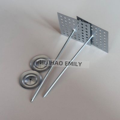 Isolasi Fasteners Rock Wool Self Adhesive Pin Dengan 12 Ga Aluminium Pin