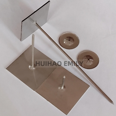 50x50mm Base Plate Self Sticking Insulation Hanger Pins Untuk Insulasi Dinding Luar