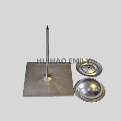 Galvanized Steel Self Adhesive Isolation Hangers Pin Untuk Menetapkan Lapisan Wol Batu