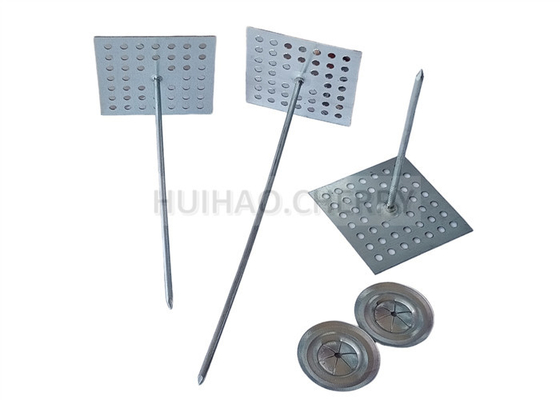 Pin Jangkar Isolasi Dasar Berlubang Baja Galvanis Untuk Memasang Isolasi Wol Batu & Wol Fiberglass