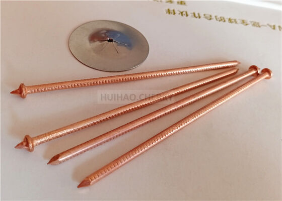 3x100mm CD Weld Pin Ms Tembaga Lapisan Digunakan Dengan Fiberglass Isolation Clips