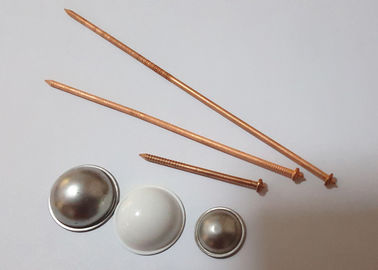 3mm Tembaga Disepuh Steel Stud Welding Insulation Pins Dengan Self Locking Dome Caps