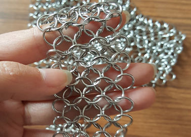 316 Stainless Steel Chainmail Ring Mesh Gunakan Fitur Air, Tirai Mandi