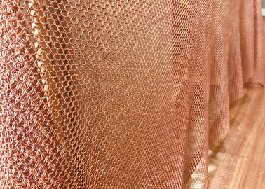 Ruang Konser Drapery Cincin Tembaga Mesh Chainmail Tipe 1mm Dia 8mm Bukaan