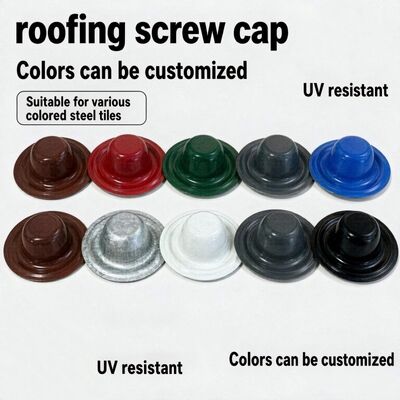 Custom Warna Metal Cap Washers Untuk Tutup Atap Sekrup Mencegah Kebocoran tahan UV