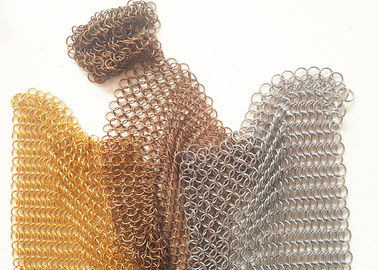 1.2MMX10MM Fire Protection Metal Ring Mesh untuk Pabrikasi Dinding Partisi