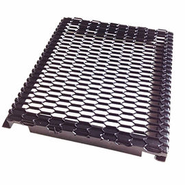 PVDF Coated Hook Up Frame Expanded Metal Mesh Untuk Panel Dinding Curtan Eksternal