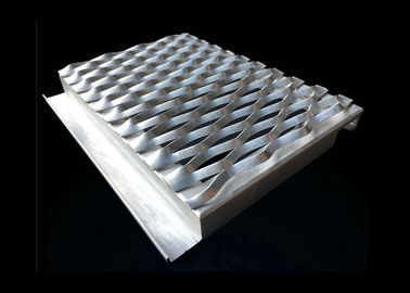 Bangunan Fasad Mesh Logam yang Diperluas, Bingkai Aluminium Tirai Dinding 1200X2400MM